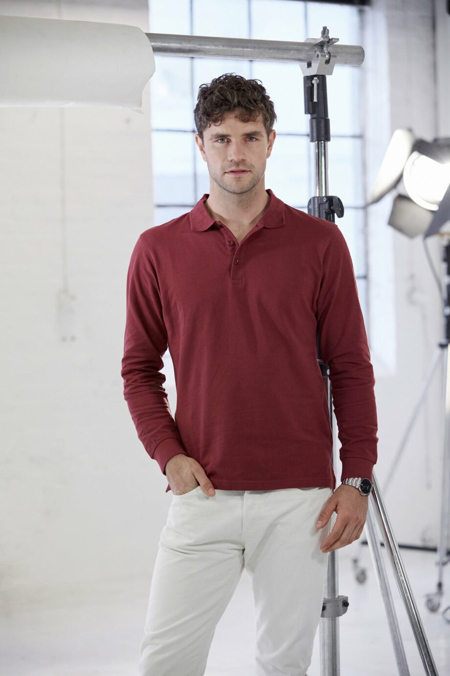Clique Classic Lincoln Men's Polo Shirt | Long Sleeve Soft Cotton Polo | 11 Colours | XS-5XL