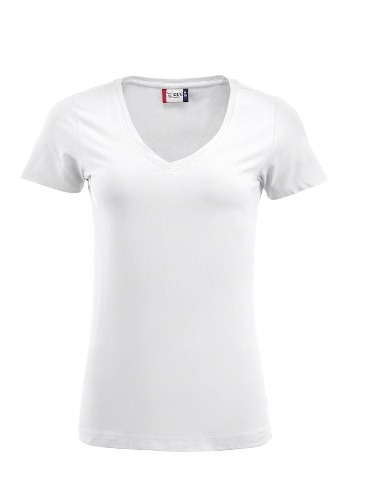 Clique Arden V-Neck Ladies T-Shirt | Stretch Top | Medium Weight | 3 Colours | S-2XL