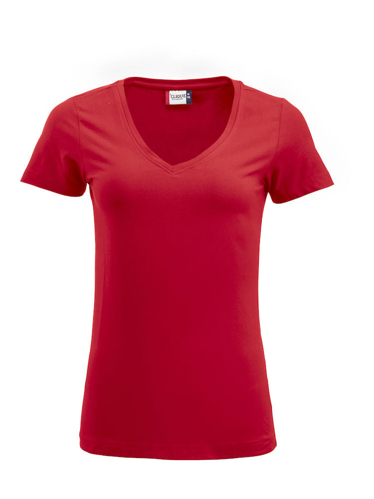 Clique Arden V-Neck Ladies T-Shirt | Stretch Top | Medium Weight | 3 Colours | S-2XL