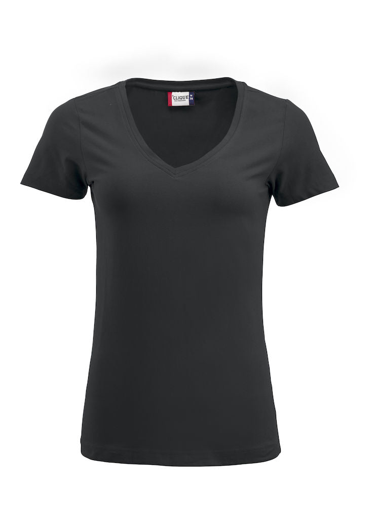 Clique Arden V-Neck Ladies T-Shirt | Stretch Top | Medium Weight | 3 Colours | S-2XL