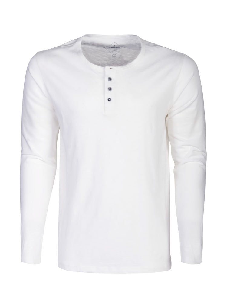 James Harvest Stoneton Men's Henley Shirt | Cotton Long Sleeve Top | 2 Colours | S-3XL