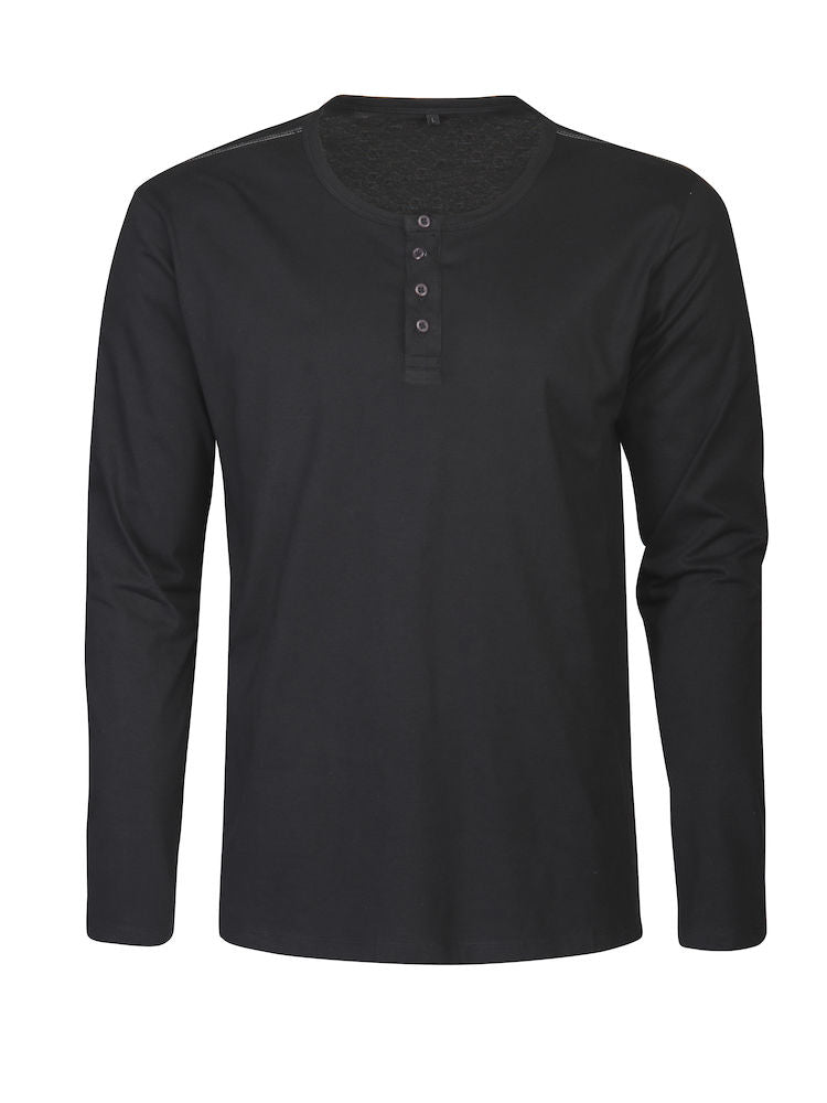 James Harvest Stoneton Men's Henley Shirt | Cotton Long Sleeve Top | 2 Colours | S-3XL