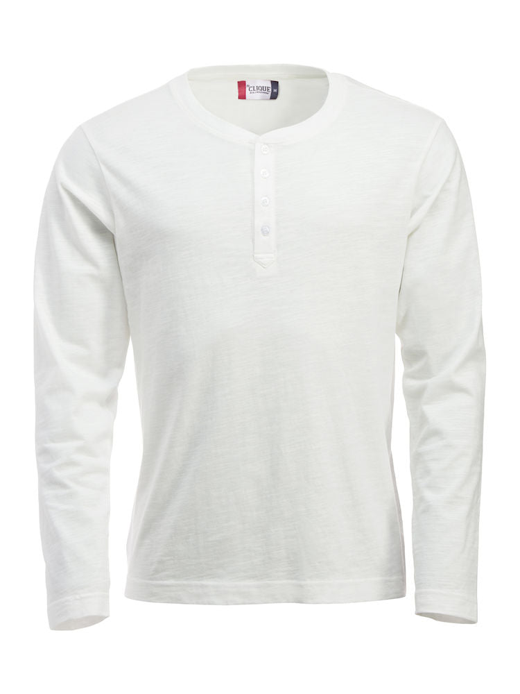 Clique Orlando Men's Henley Shirt | Soft Long Sleeve Top | Regular Fit | 3 Colours | S-2XL