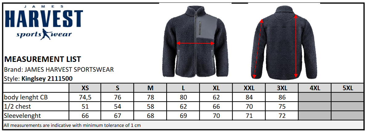 James Harvest Kingsley Men's Sherpa Fleece | Super Heavyweight Jacket | 3 Colours | S-3XL