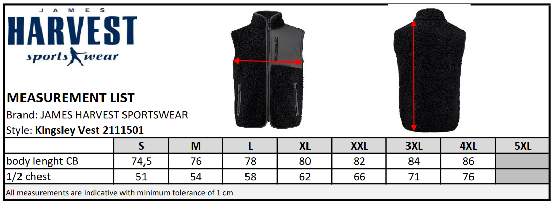 James Harvest Kingsley Men's Sherpa Fleece Gilet | Super Heavyweight Body Warmer | 3 Colours | S-3XL