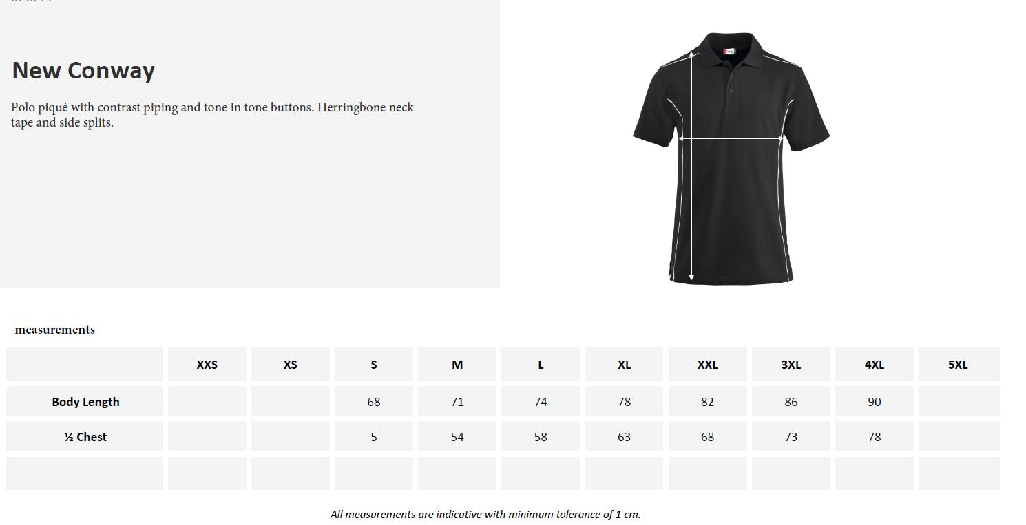 Clique Conway Men's Polo Shirt | Contrast Piping | Pique Cotton Polo Top | 4 Colours | S-2XL