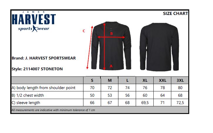 James Harvest Stoneton Men's Henley Shirt | Cotton Long Sleeve Top | 2 Colours | S-3XL
